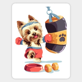 Yorkshire Terrier Boxing Magnet